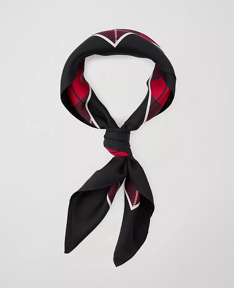 Weekend Collection Plaid Little Silk Scarf