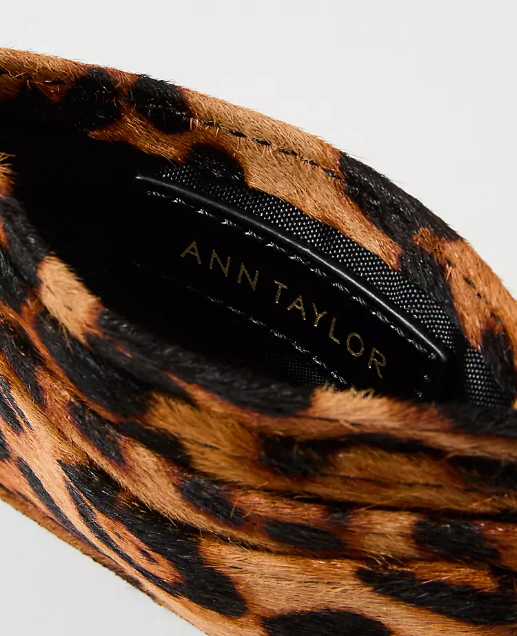 Animal Print Calf Hair Card Case