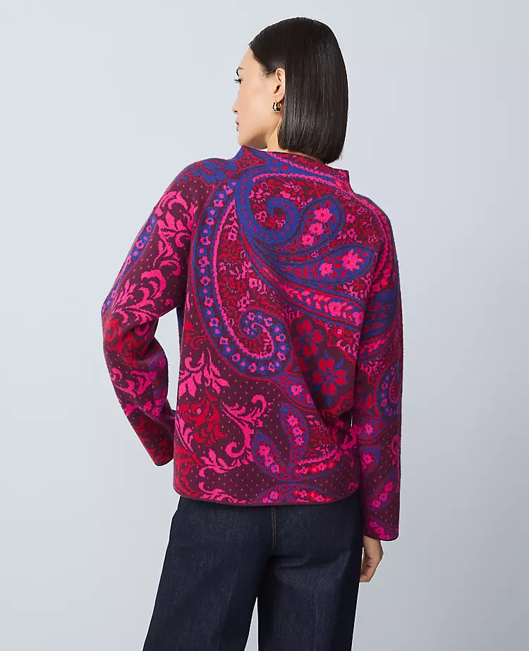 18434-Petite-Paisley-Jacquard-Mock-Neck-Sweater-2.webp Petite Paisley Jacquard Mock Neck Sweater