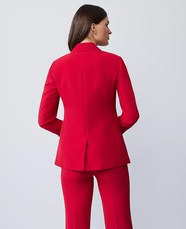 The Petite Two-Button Blazer in Fluid Crepe