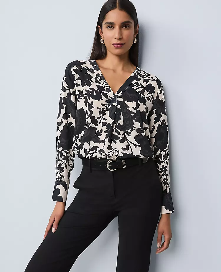Petite Floral Mixed Media Top
