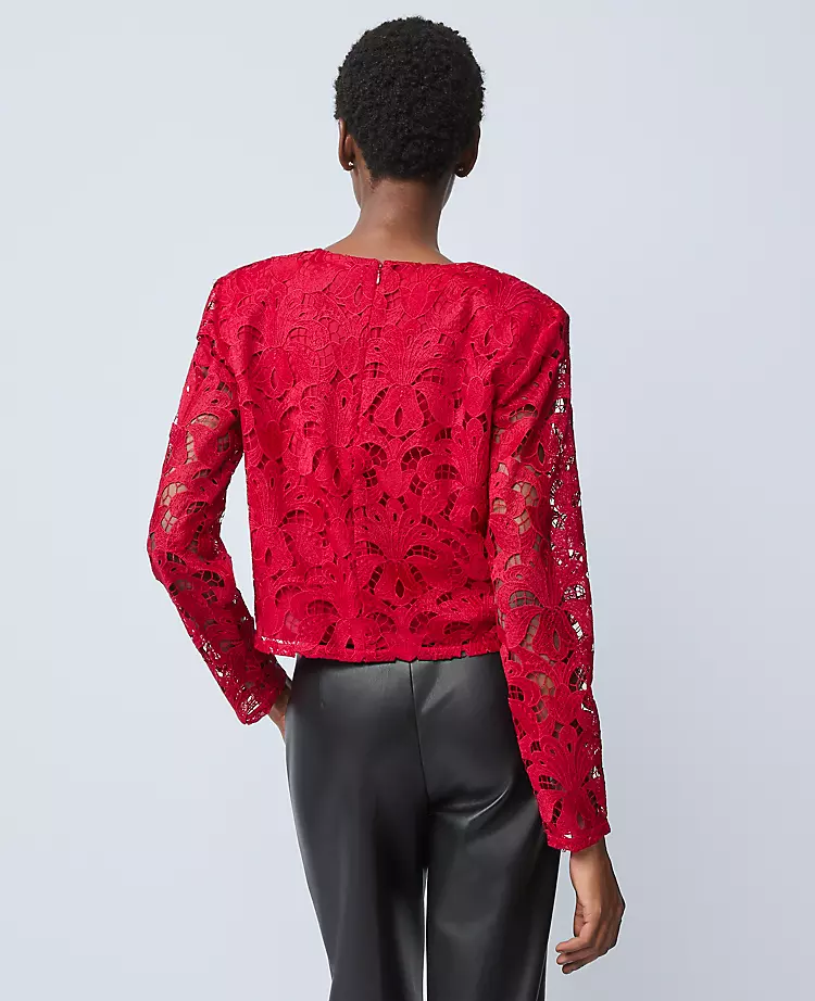18681-Petite-Lace-Crew-Neck-Blouse-2.webp Petite Lace Crew Neck Blouse