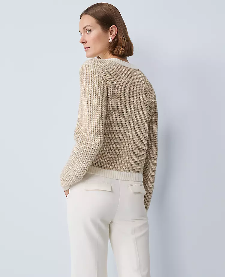 18870-Metallic-Waffle-Knit-Sweater-Jacket-2.webp Metallic Waffle Knit Sweater Jacket
