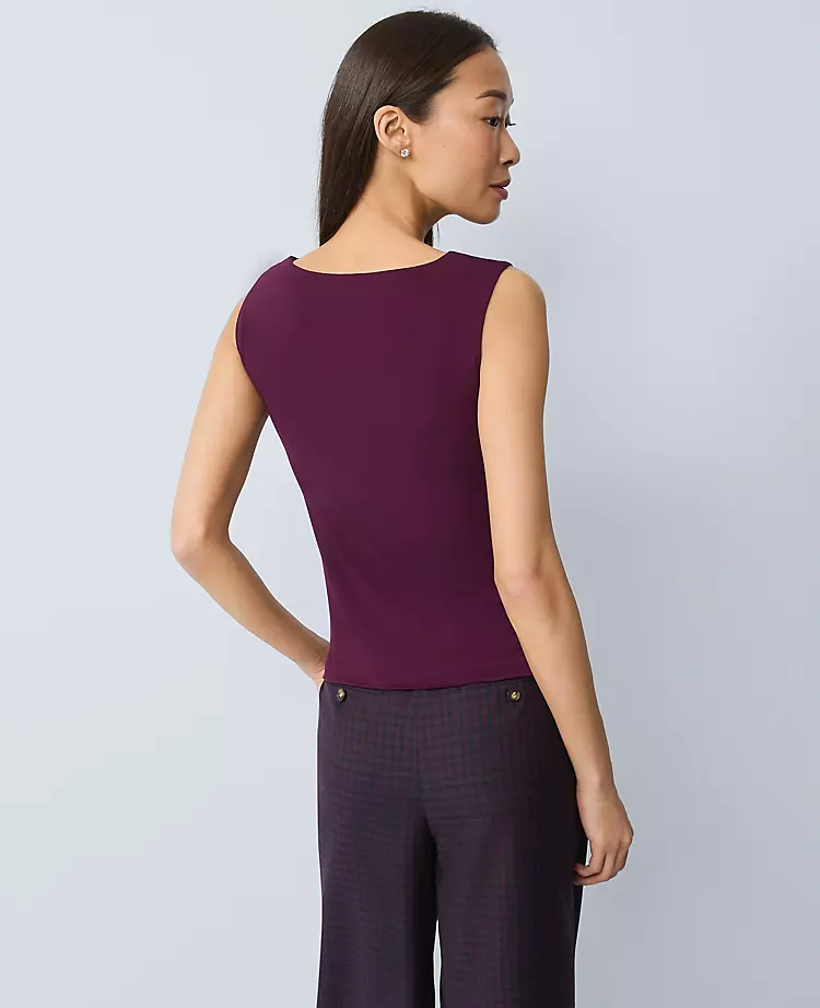 Draped Cowl Neck Top