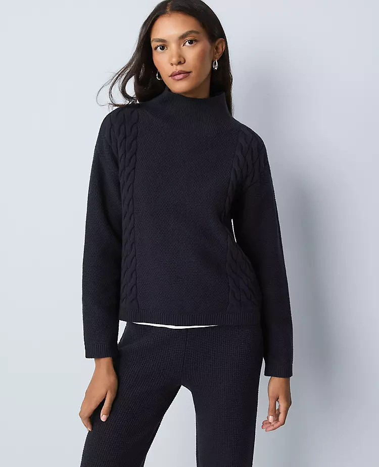 Weekend Collection Mixed Cable Sweater