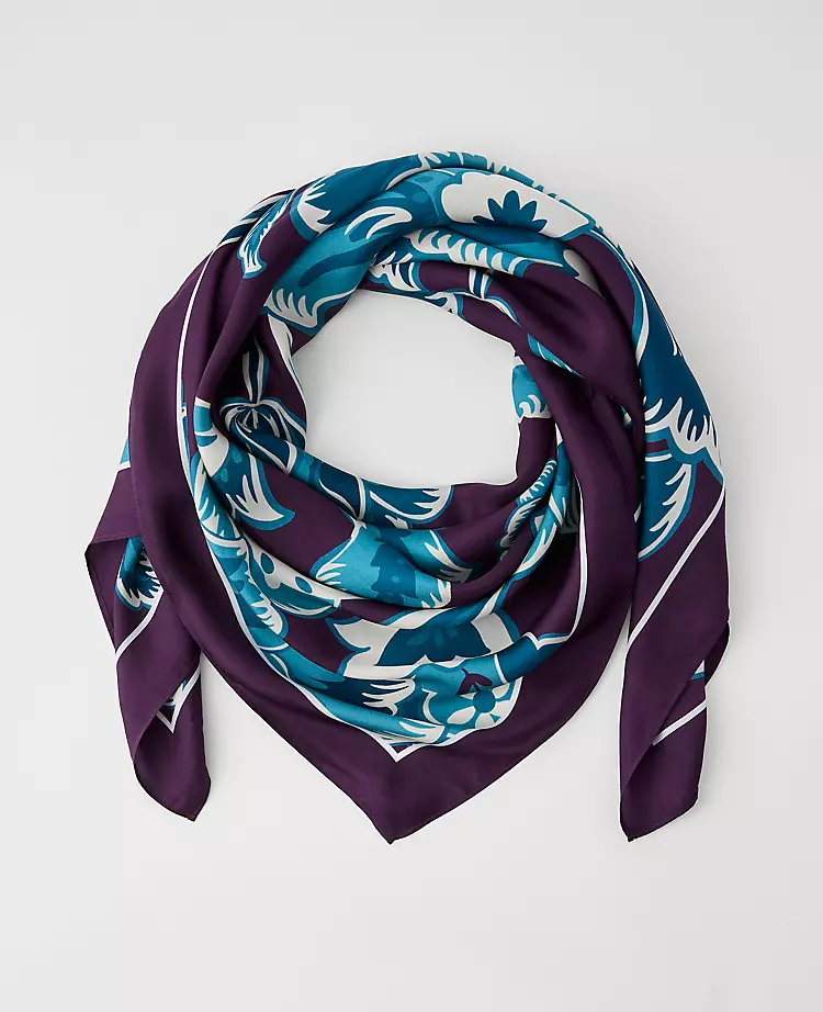 Floral Oversized Silk Scarf