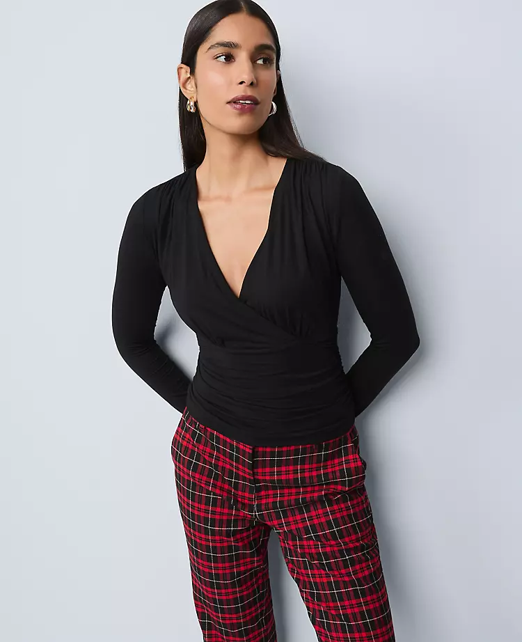 19094-Gathered-V-Neck-Top-1.webp Gathered V-Neck Top