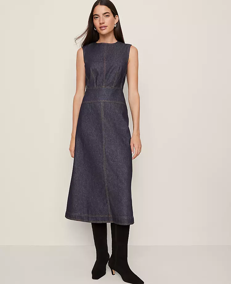 19110-Petite-Weekend-Collection-Crew-Neck-Flare-Midi-Dress-5.webp Petite Weekend Collection Crew Neck Flare Midi Dress