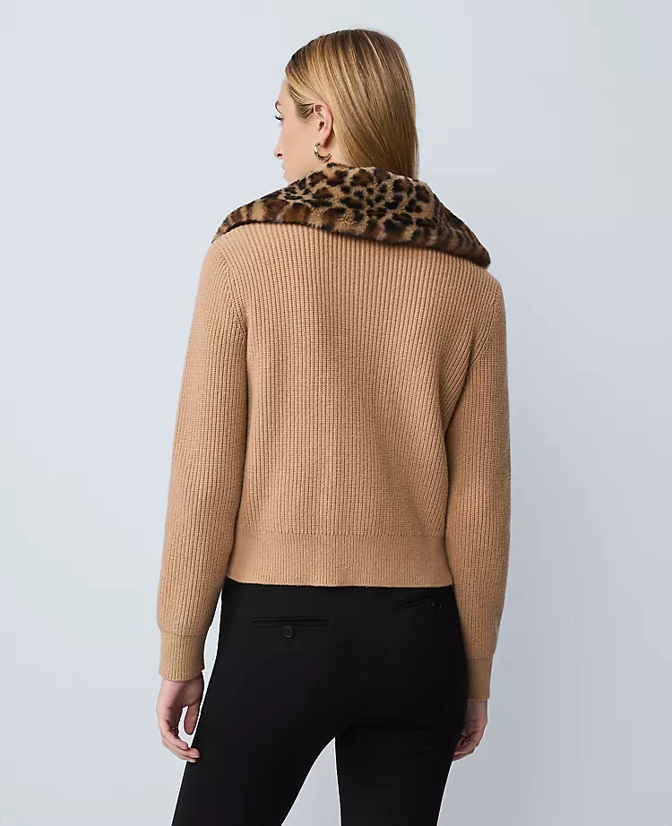 19130-Weekend-Collection-Faux-Fur-Trim-Ribbed-Jacket-3.webp Weekend Collection Faux Fur Trim Ribbed Jacket