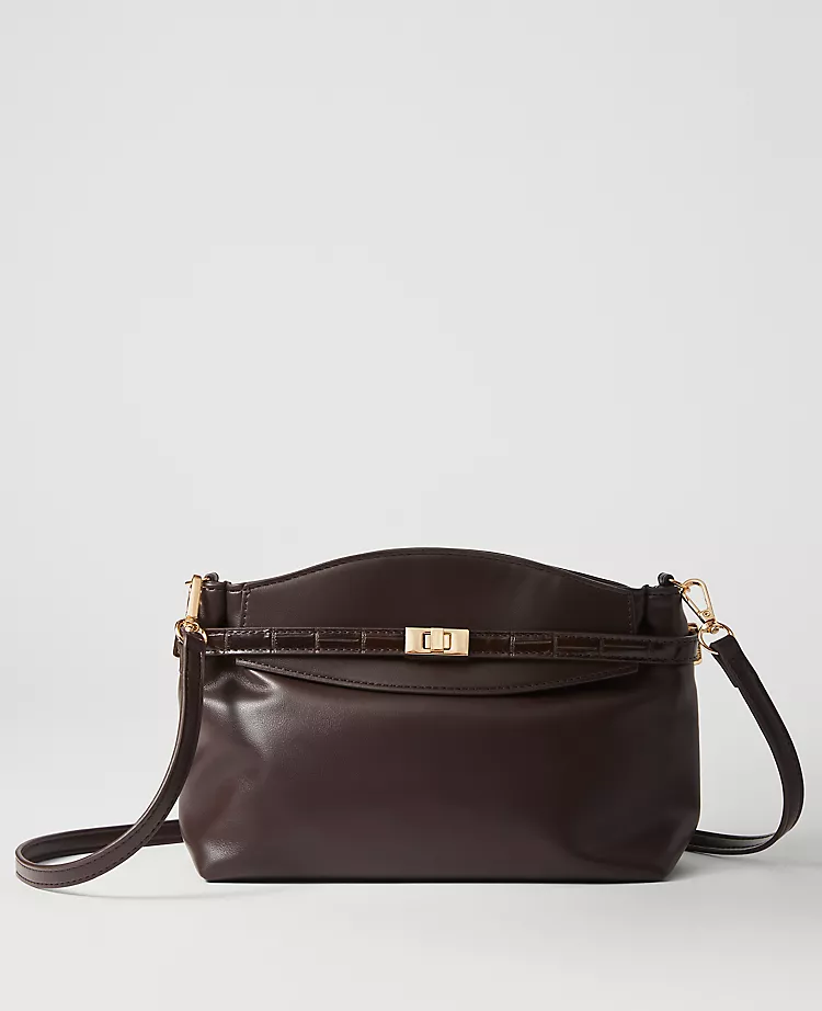 Croco Small Belted Clutch