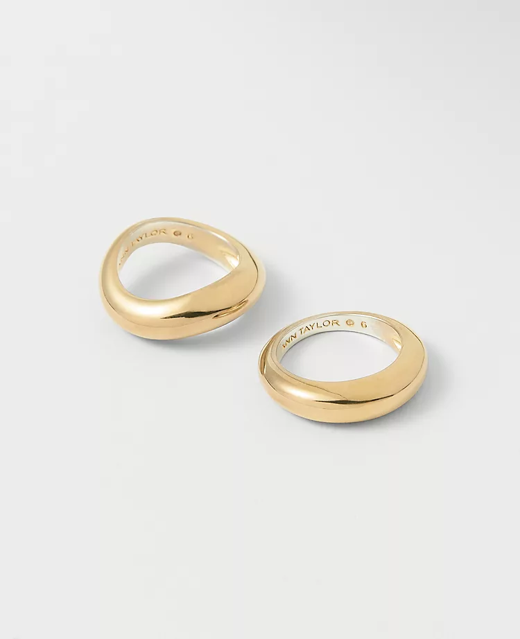 Metal Stacked Ring Set