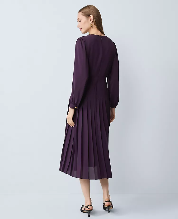 19170-Pleated-Button-Flare-Midi-Dress-2.webp Pleated Button Flare Midi Dress