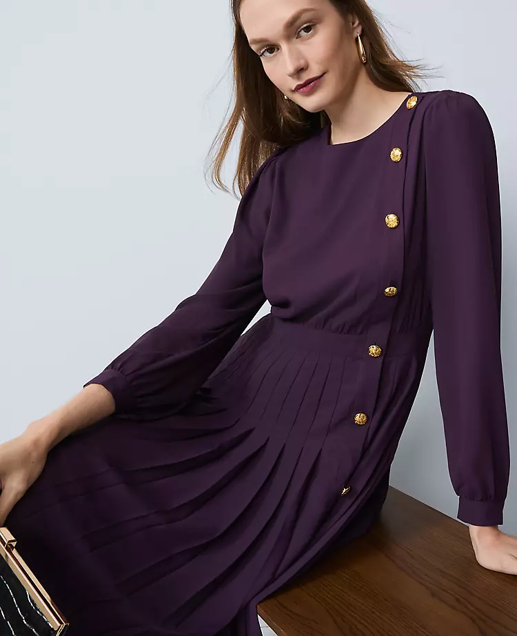 19170-Pleated-Button-Flare-Midi-Dress-3.webp Pleated Button Flare Midi Dress