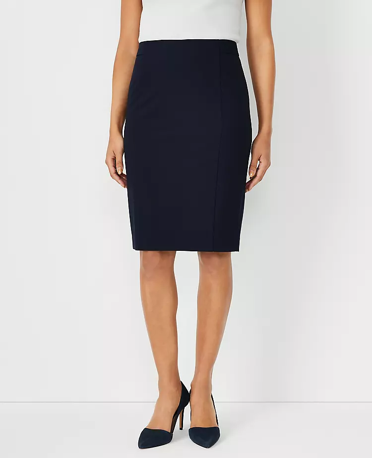 The Petite Seamed Pencil Skirt in Seasonless Stretch