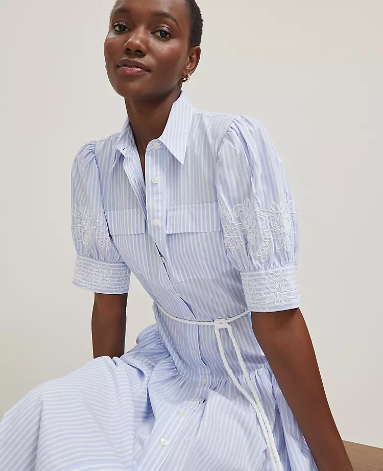 2437-Embroidered-Trim-Striped-Shirtdress-3.webp Embroidered Trim Striped Shirtdress