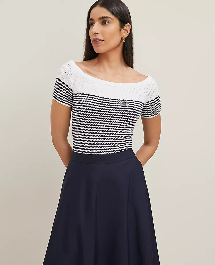 Textured Off-The-Shoulder Sweater