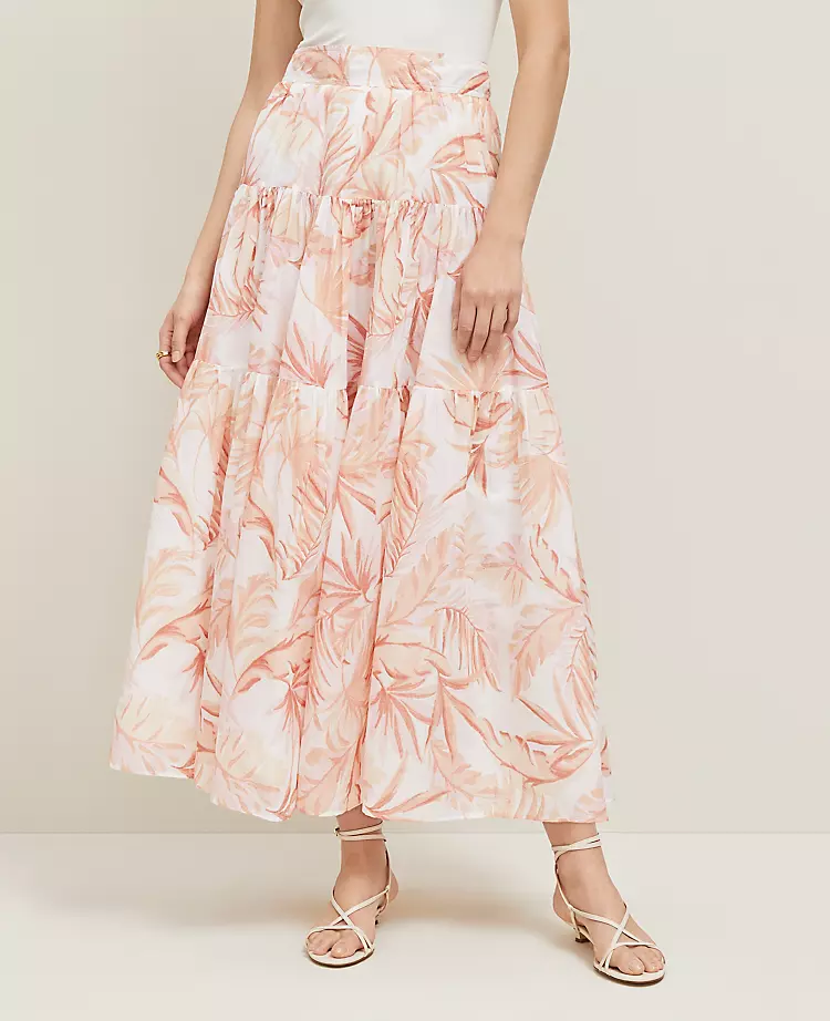 Floral Tiered Full Skirt