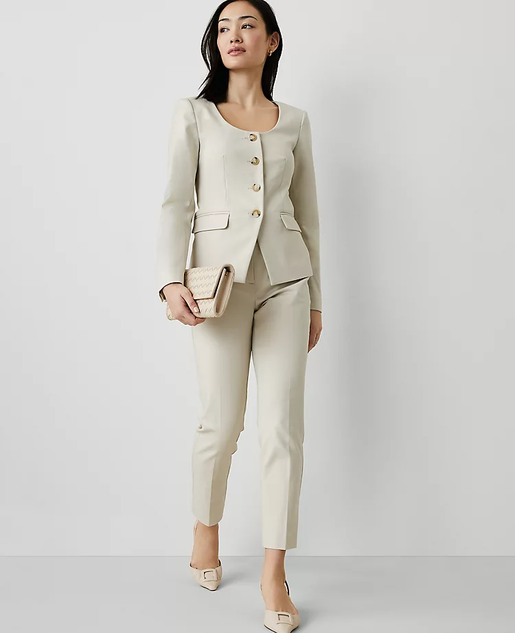 The High Rise Everyday Ankle Pant in Stretch Cotton