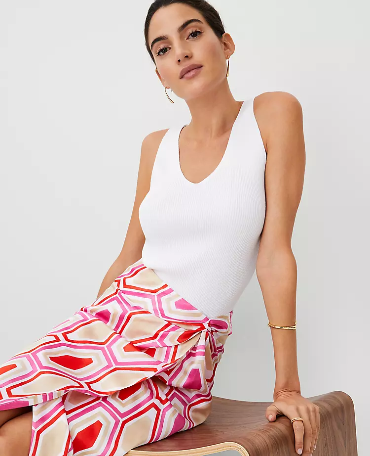 Geo Knot Wrap Pencil Skirt