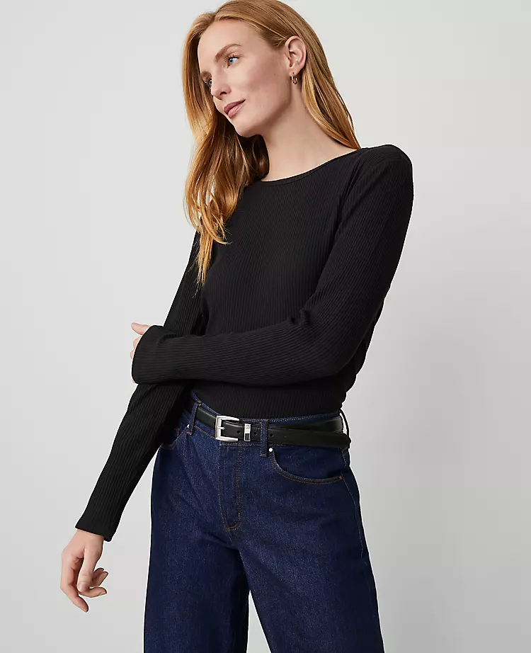 Weekend Collection Long Sleeve Crew Neck Top