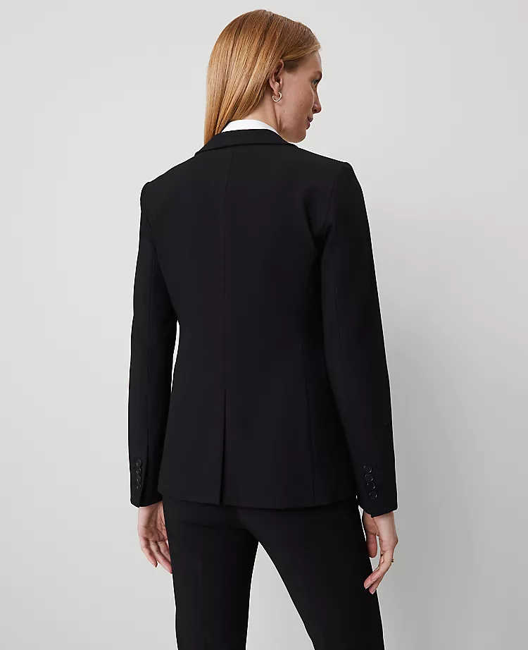 The Tall Long One-Button Blazer in Bi-Stretch