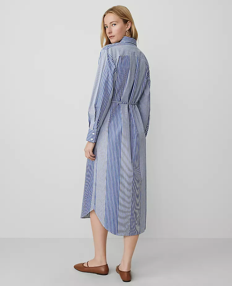 Weekend Collection Striped Midi Shirtdress