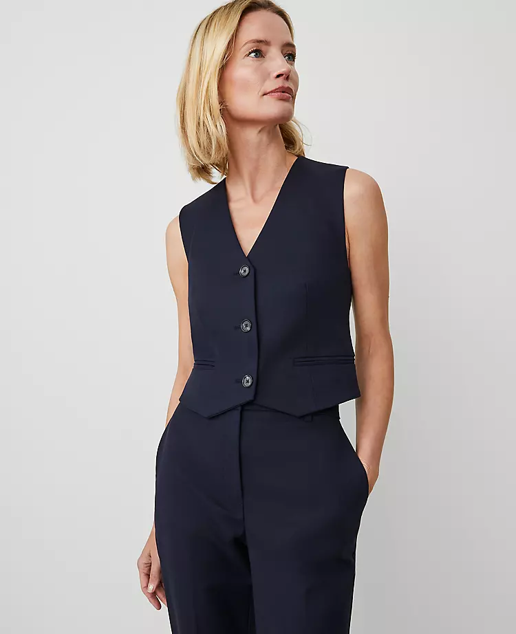 The Tailored Vest in Stretch Cotton