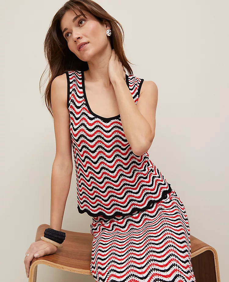 Striped Crochet Sweater Shell