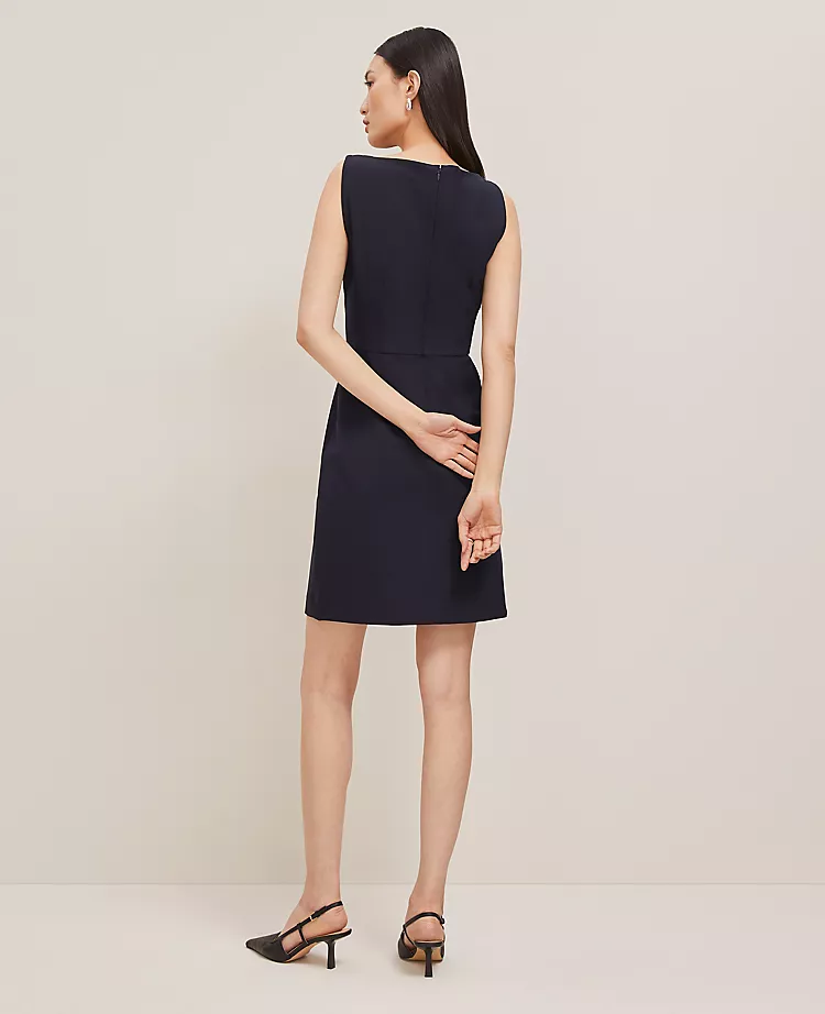 The Petite Boatneck Dress in Seasonless Stretch