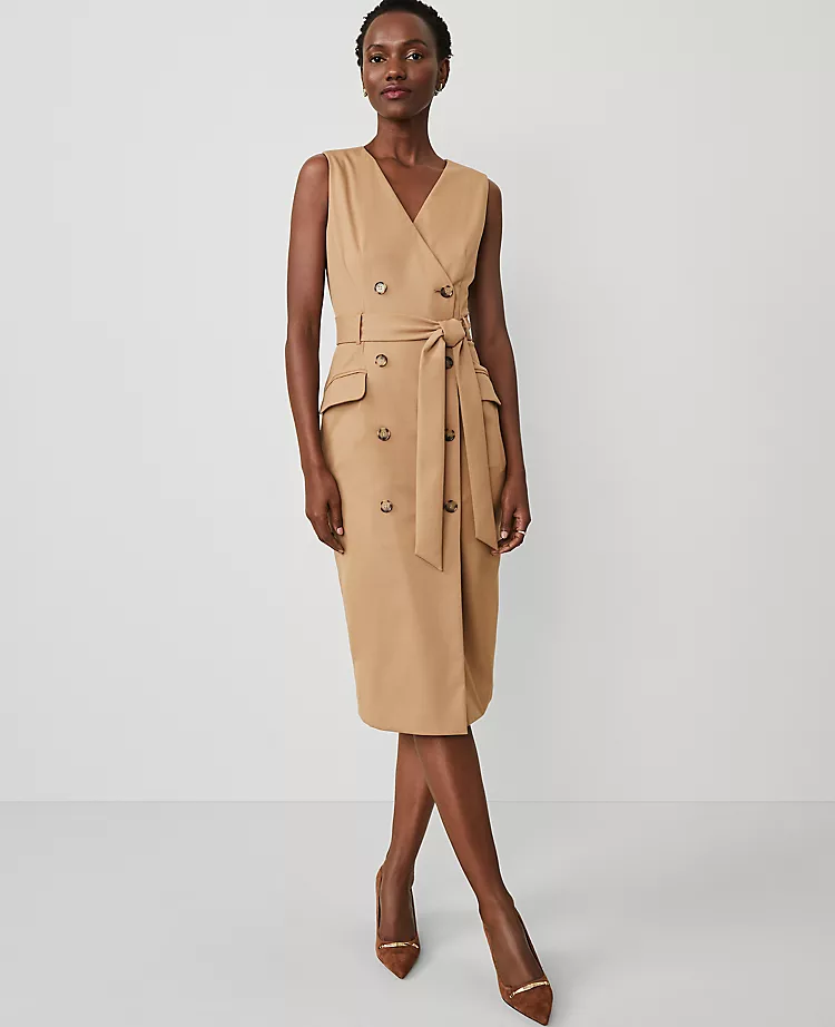 The Wrap Sheath Dress in Seasonless Stretch