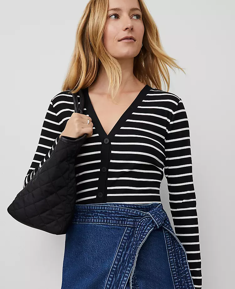 4575-Weekend-Collection-Striped-V-Neck-Cardigan-3.webp Weekend Collection Striped V-Neck Cardigan