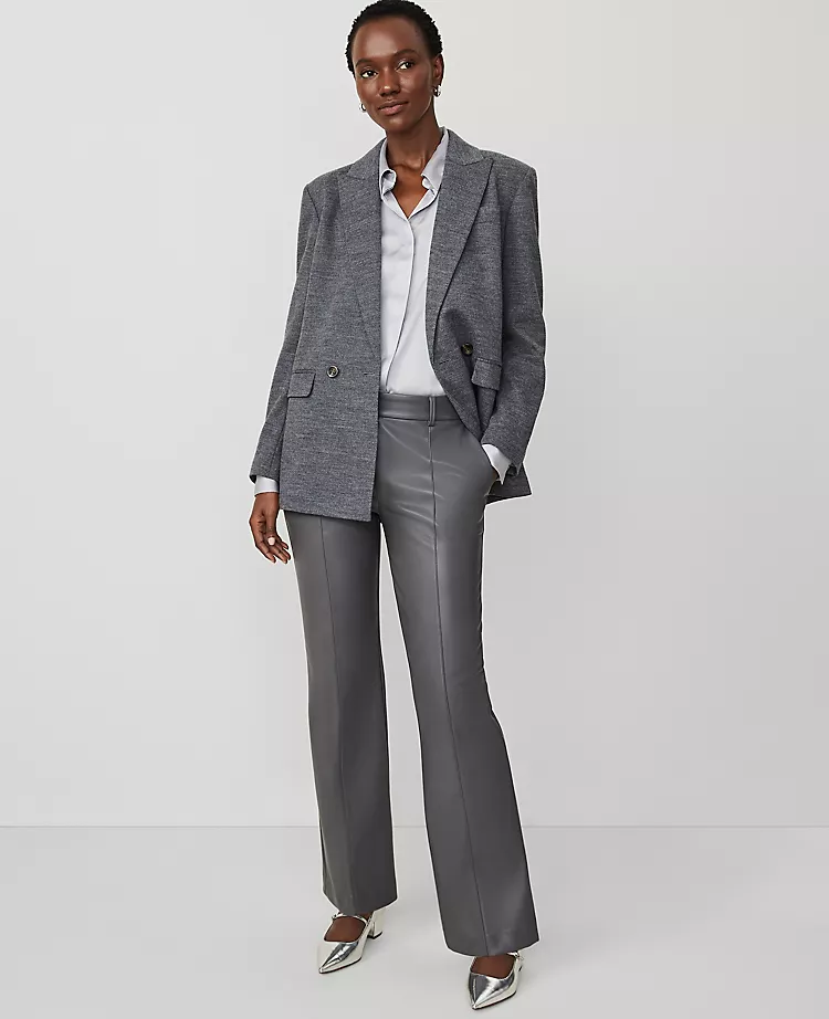 The Petite Jayne Trouser in Faux Leather