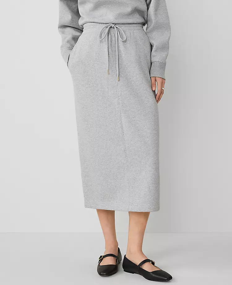 Weekend Collection Fleece Midi Skirt