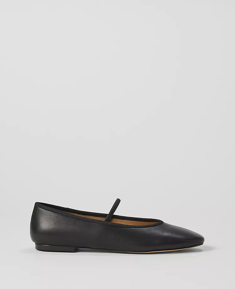 Mary Jane Leather Ballet Flat