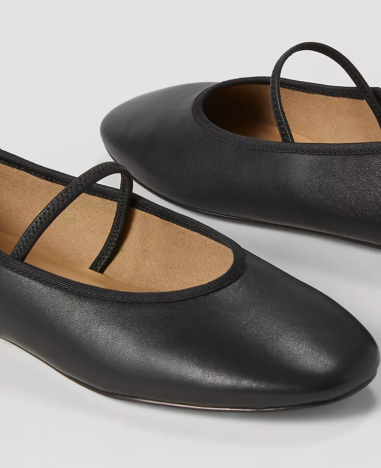 Mary Jane Leather Ballet Flat