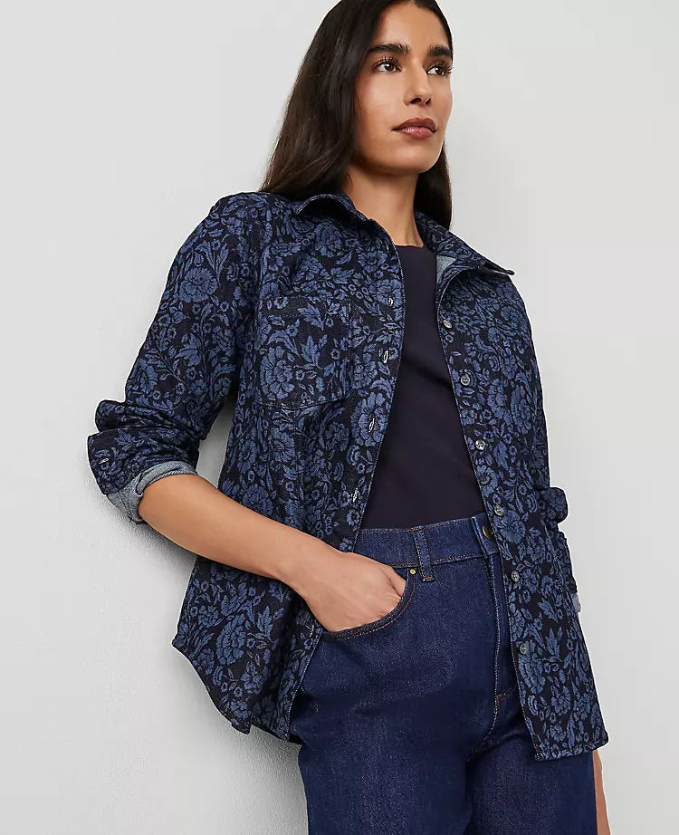 5084-Petite-Floral-Flared-Denim-Shirt-5.webp Petite Floral Flared Denim Shirt