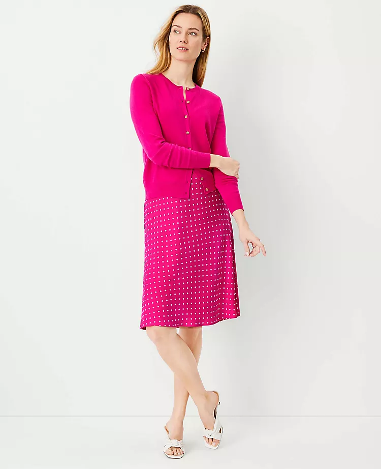 Petite Dotted Slip Skirt