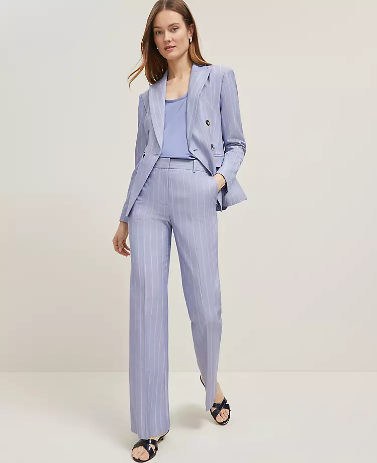 The Flare Trouser in Pinstripe