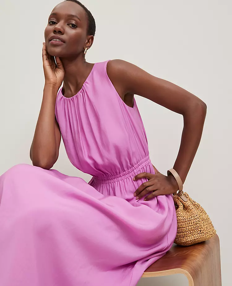 Cutout Back Midi Dress