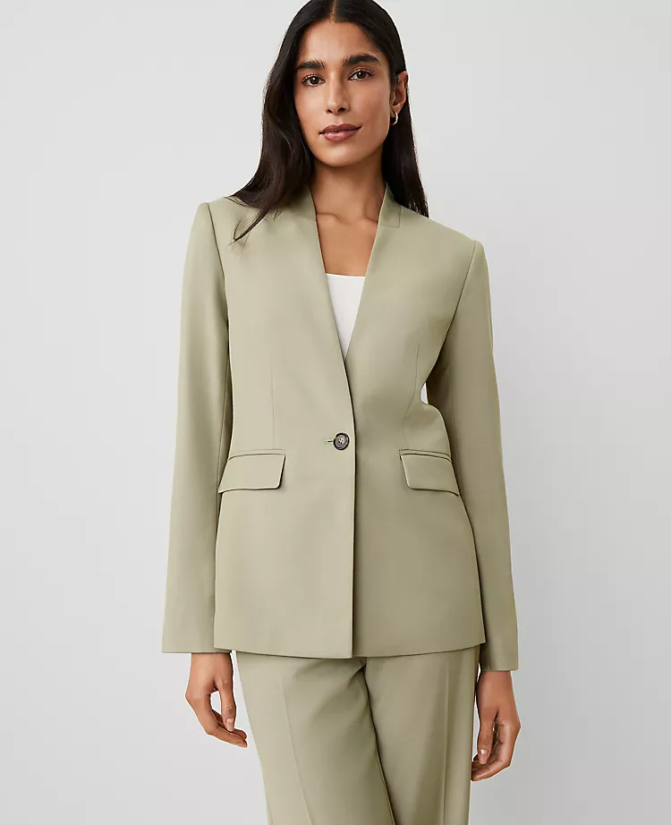 The Petite Collarless Blazer
