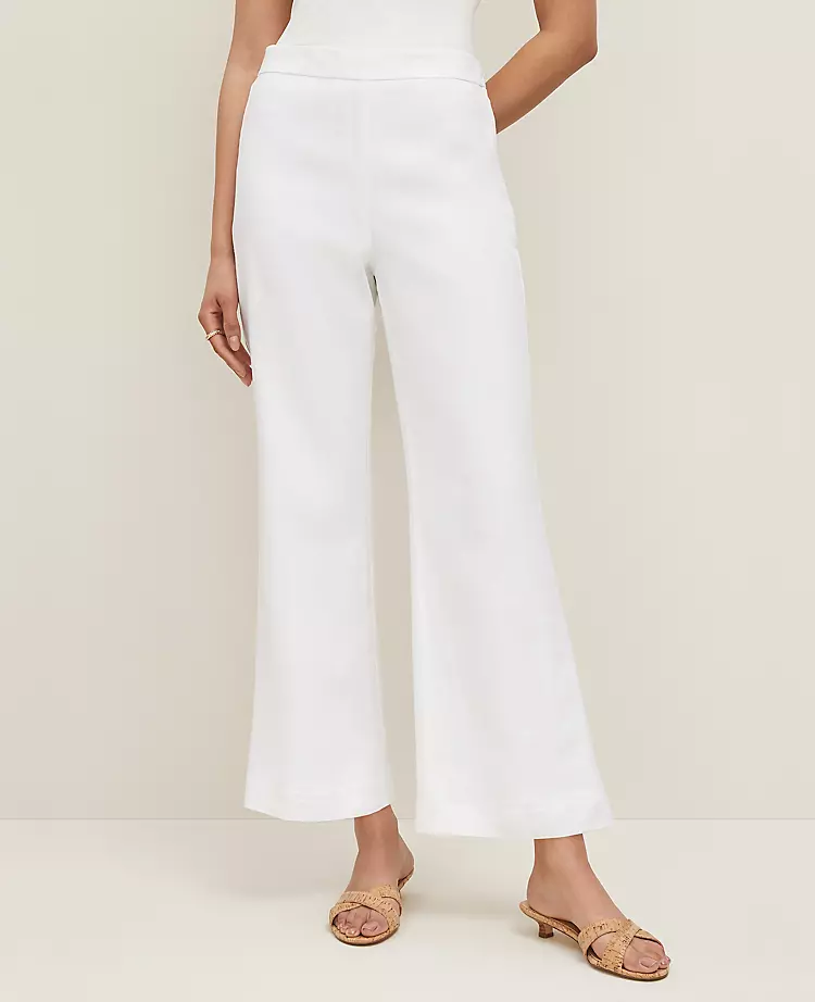 The Flare Ankle Pant in Linen Blend