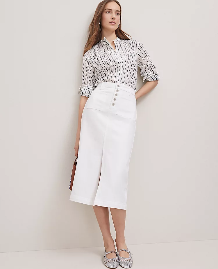 Weekend Collection Denim Midi Skirt