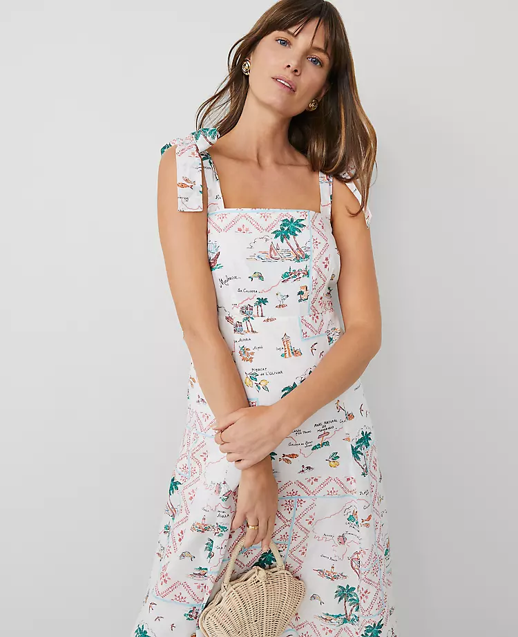 6404-Map-Print-Flare-Dress-3.webp Map Print Flare Dress