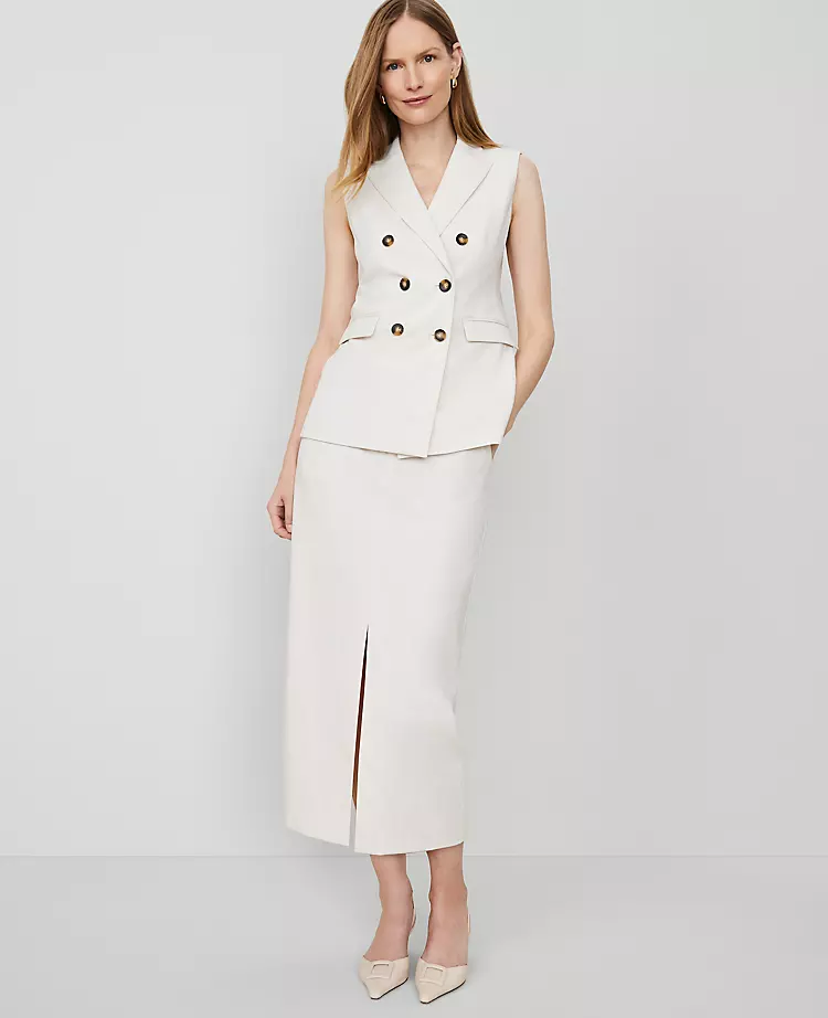 The Petite Trouser Column Midi Skirt
