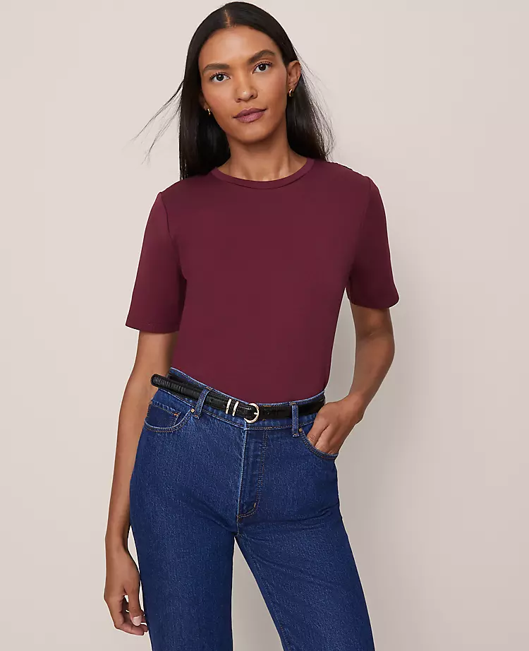 Lace Back Ponte Top