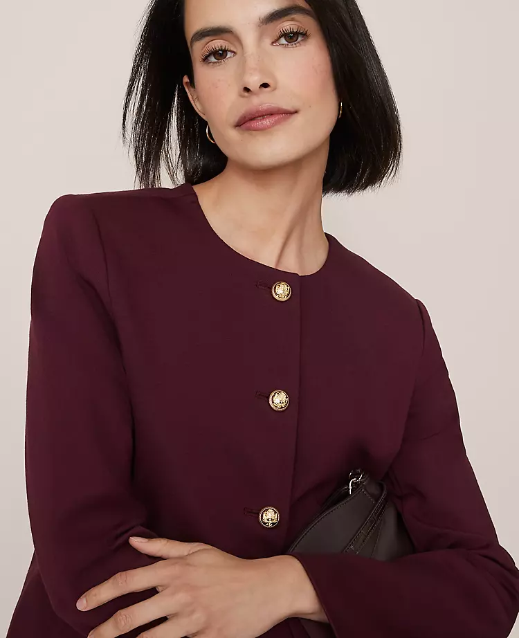 The Crew Neck Jacket in Ponte