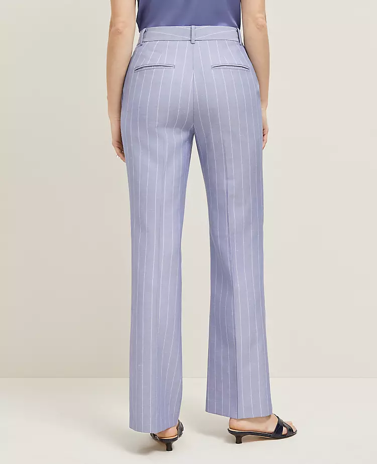 The Petite Flare Trouser in Pinstripe - Curvy Fit