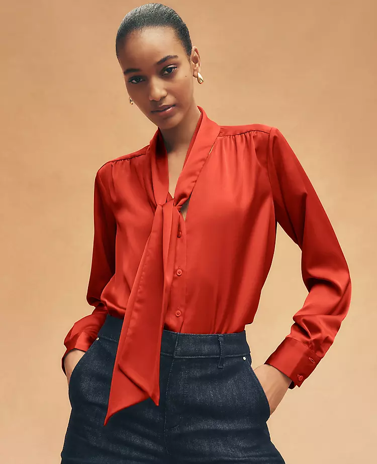 7256-Satin-Bow-Blouse-5.webp Satin Bow Blouse