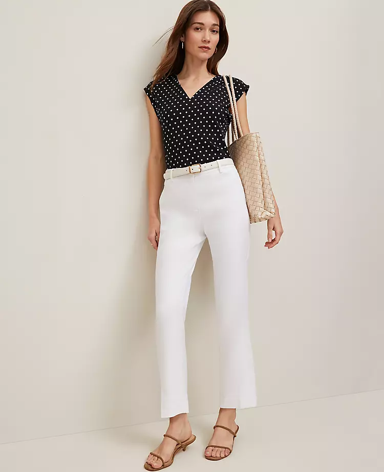 The Tall Eva Ankle Pant in Linen Blend