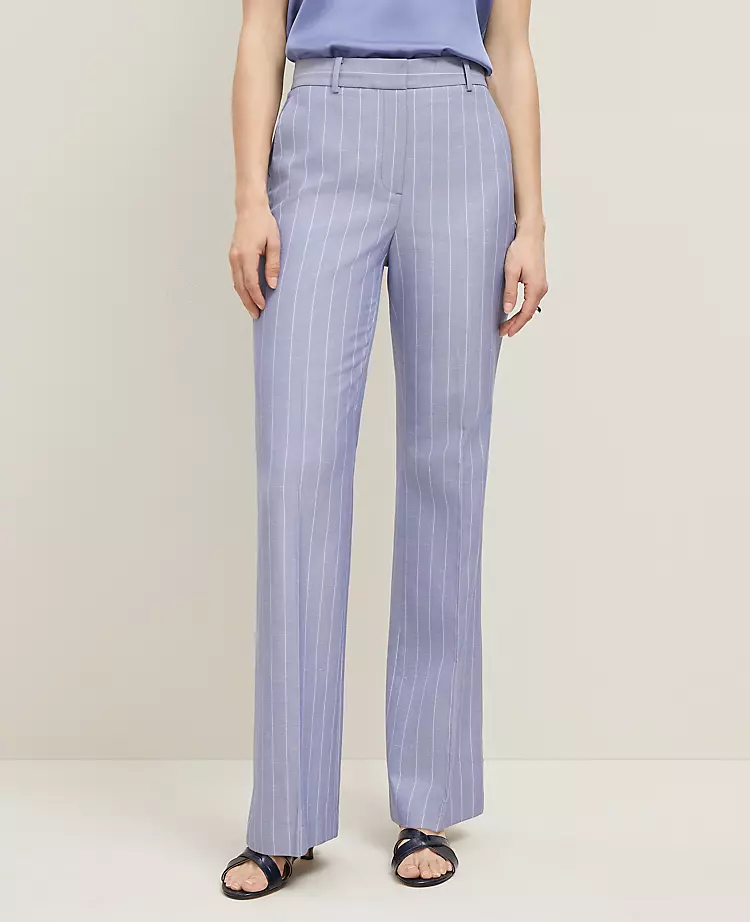 The Petite Flare Trouser in Pinstripe